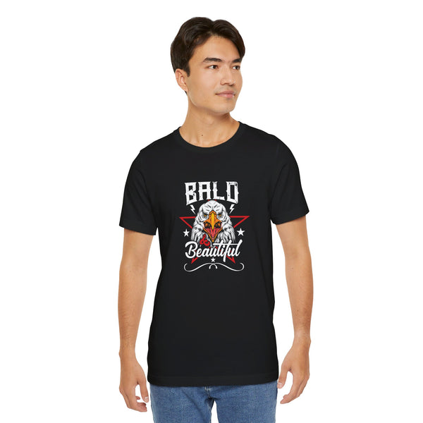 USA Eagle Bald is Beautiful Unisex Shortsleeve T-shirt