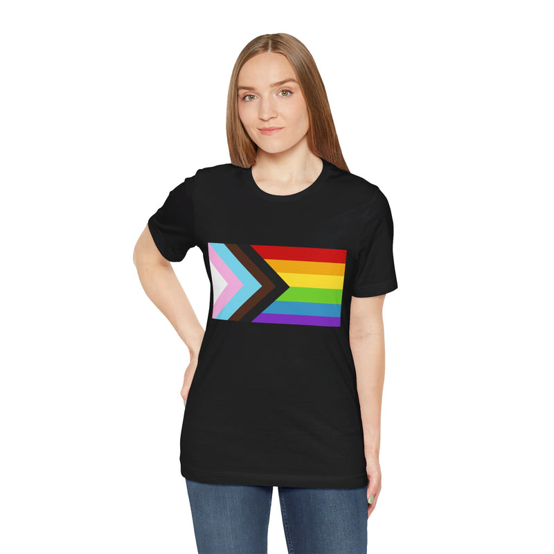 Trans Pride Combo Flag.  Unisex comfy casual t-shirt with short sleeves.