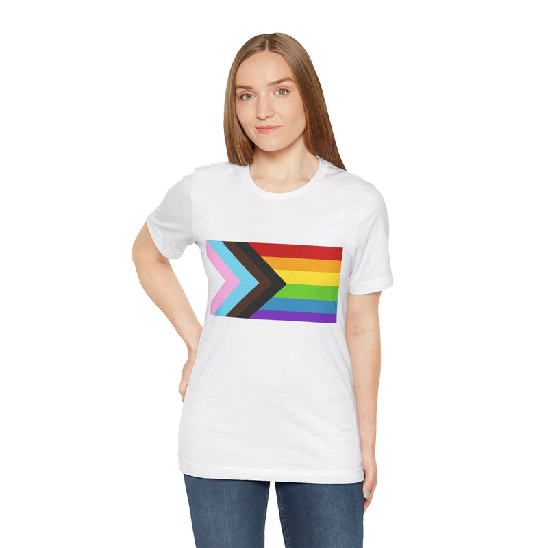 Trans Pride Combo Flag.  Unisex comfy casual t-shirt with short sleeves.