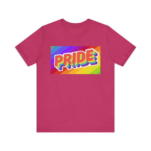 PRIDE Flag.  Unisex comfy casual t-shirt with short sleeves.