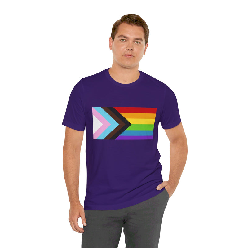 Trans Pride Combo Flag.  Unisex comfy casual t-shirt with short sleeves.