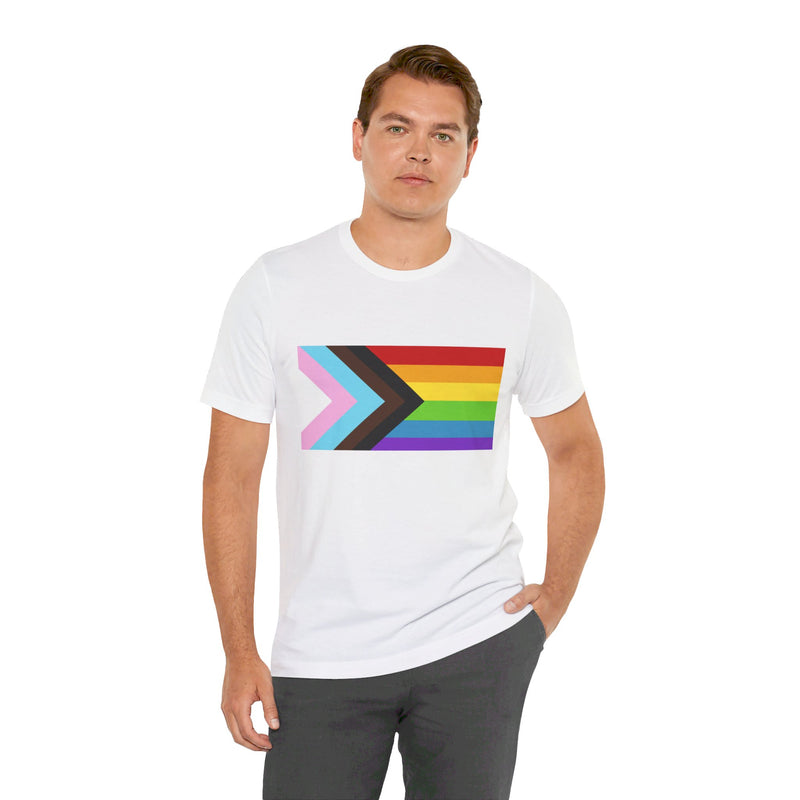 Trans Pride Combo Flag.  Unisex comfy casual t-shirt with short sleeves.