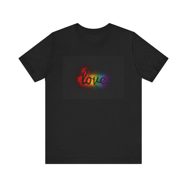 LOVE Rainbow Cloud.  Unisex comfy casual t-shirt with short sleeves.