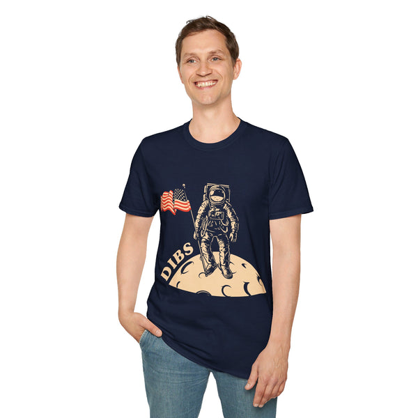 Man on the Moon-Dibs. Unisex comfy short sleeve t-shirt.