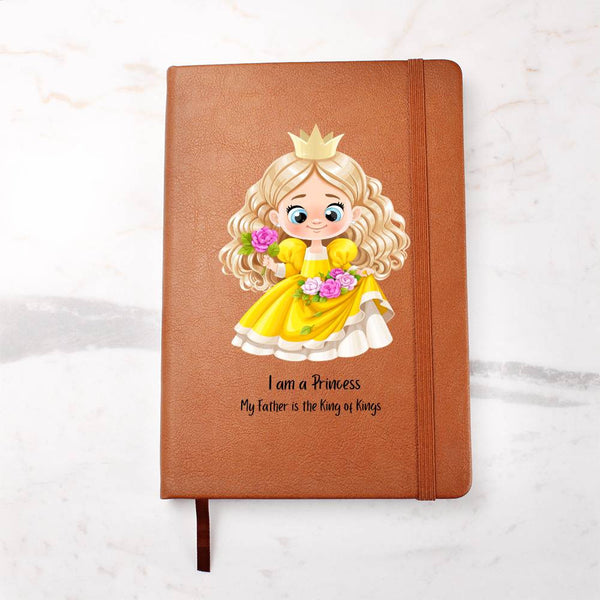 Journal Diary Gift for Young Girl Teen Writer Religious Cover Princess Father King of Kings Gift for Female Faux Leather Vegan